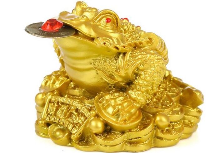 Like a Chinese frog amulet of good luck