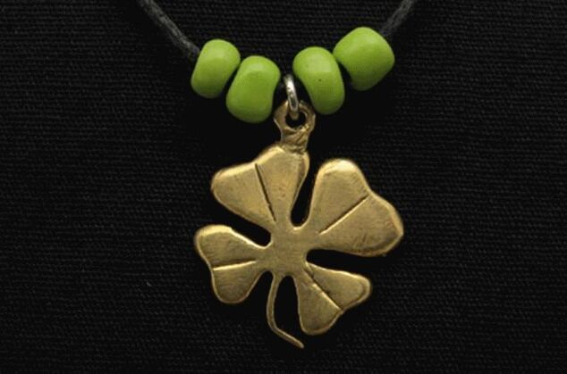 The four leaf clover is a popular good luck charm. 
